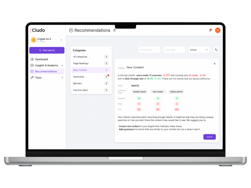 Actionable Recommendations preview